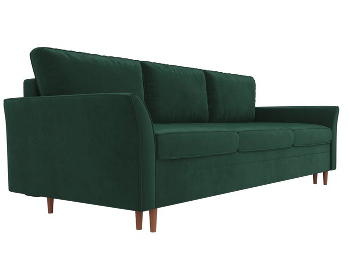 Прямой диван-кровать София зеленого цвета