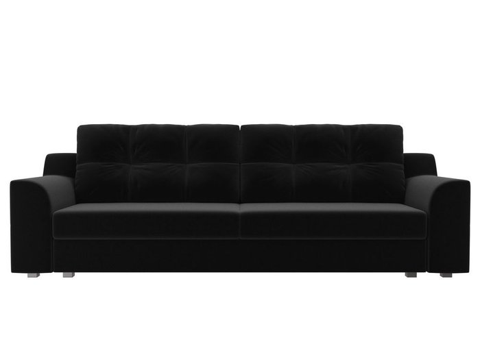 Прямой диван-кровать Сансара черного цвета