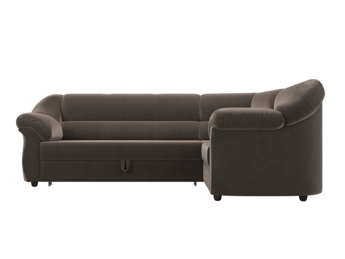 Угловой диван-кровать Карнелла коричневого цвета