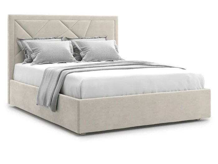 Кровать Premium Milana 3 180х200 бежевого цвета с подъемным механизмом 