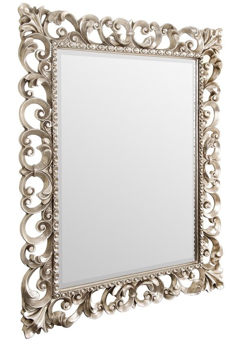 Настенное Зеркало в резной раме Bristol Silver  