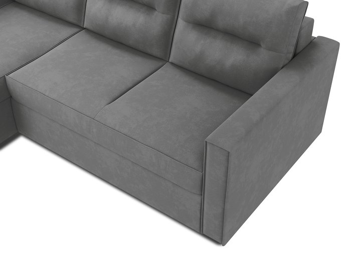 Угловой диван-кровать левый Macao серого цвета