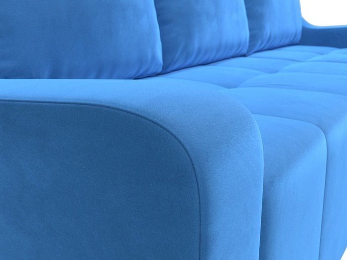 Угловой диван-кровать Элида голубого цвета