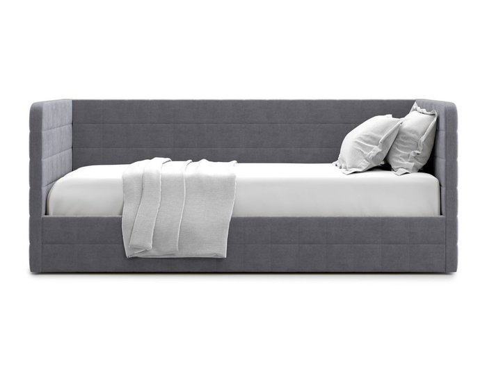 Кровать с подъемным механизмом Brenta 90х200 серого цвета