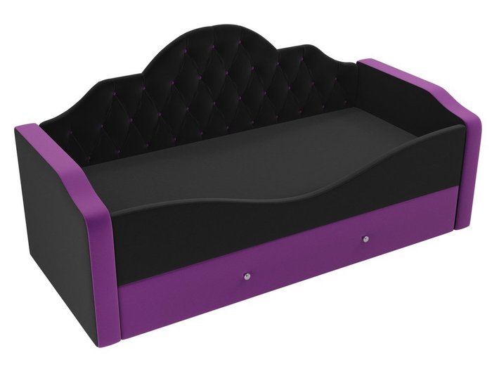 Детская кровать Скаут 72х160 черно-фиолетового цвета 