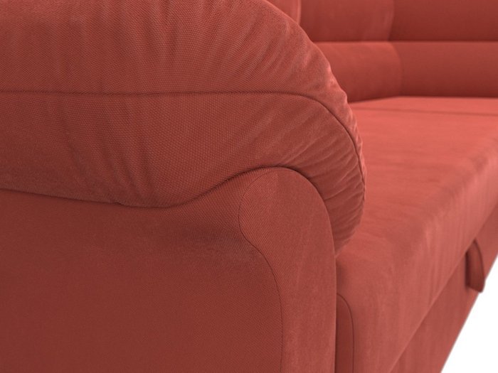 Угловой диван-кровать Карнелла кораллового цвета