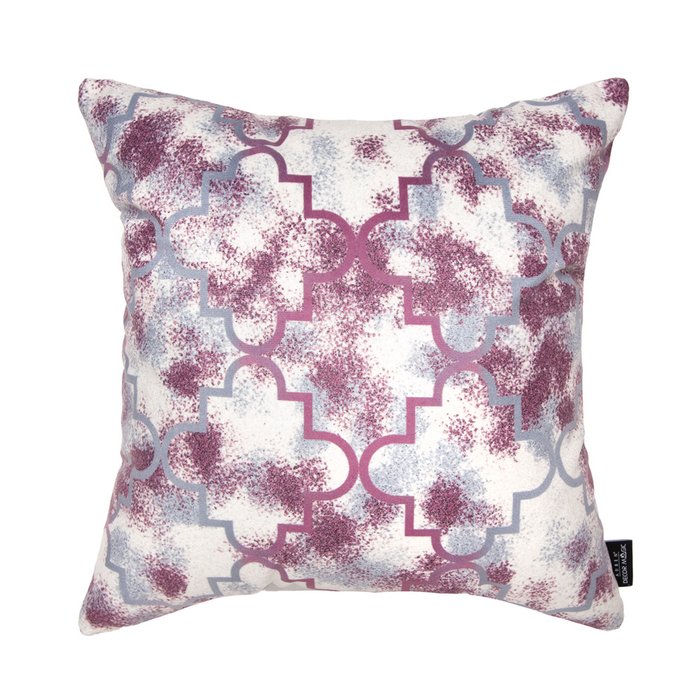 Декоративная подушка Marmaris 45х45 бело-розового цвета 