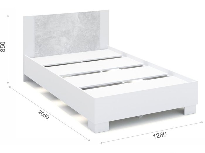 Кровать Аврора 120х200 белого цвета