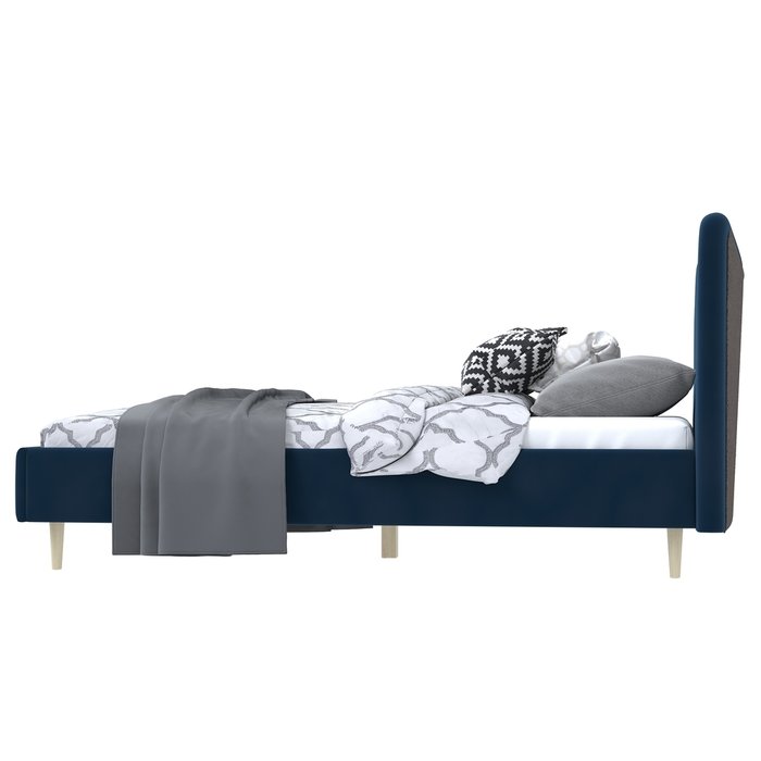 Кровать Финна 160x200 синего цвета