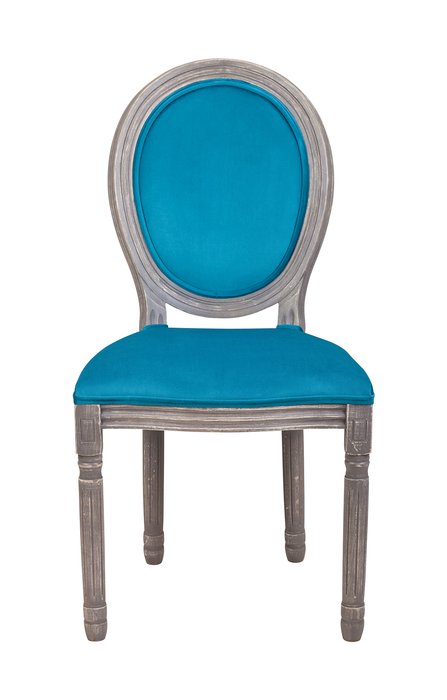 Интерьерный стул Volker blue velvet синего цвета - купить Обеденные стулья по цене 24390.0