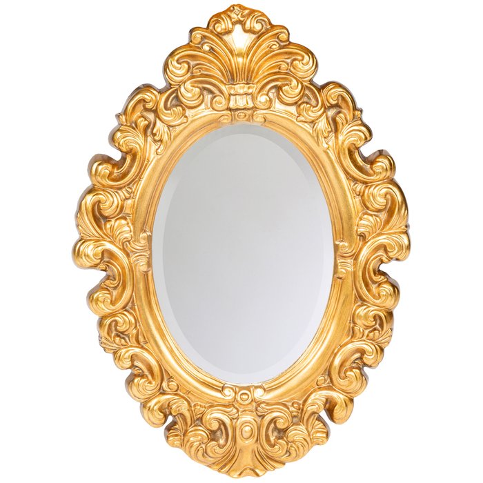 Настенное зеркало Леон золотого цвета