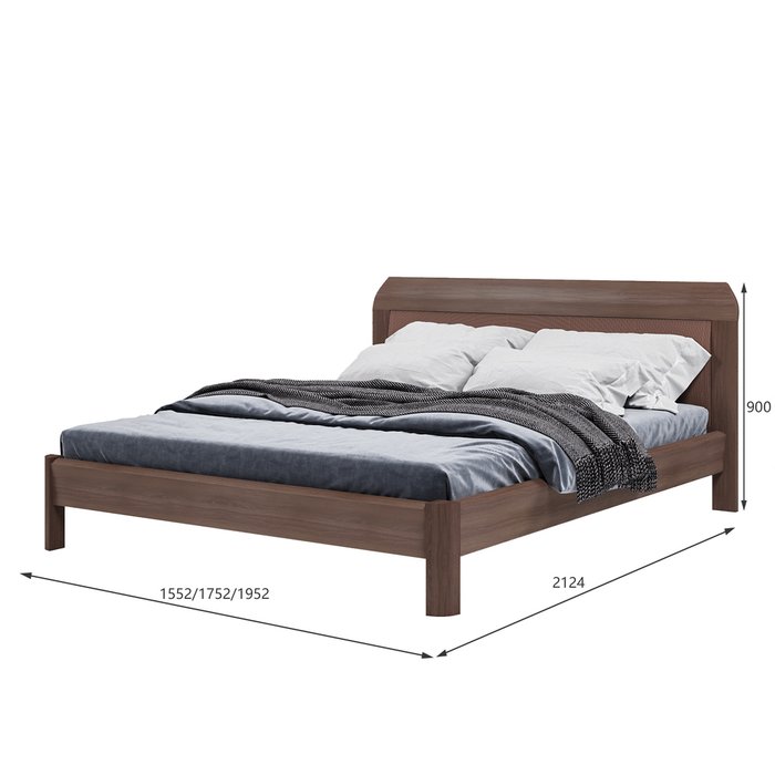 Кровать Магна 140х200 коричневого цвета