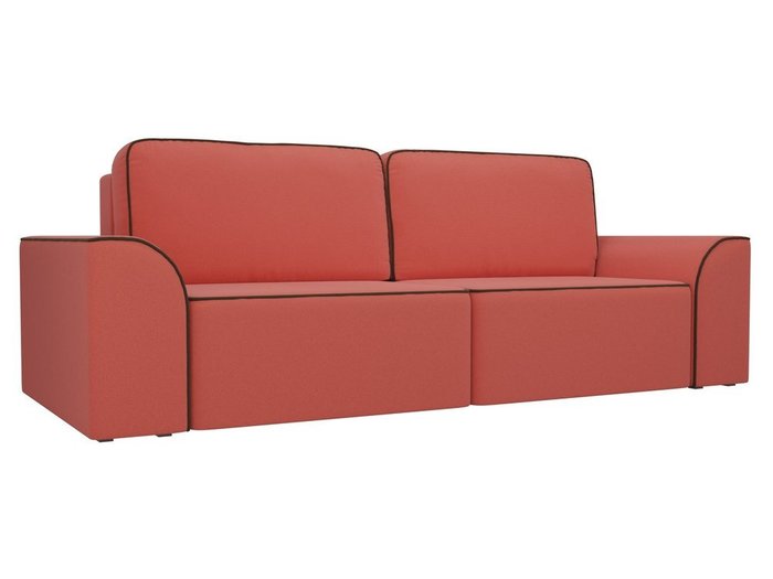 Прямой диван-кровать Вилсон кораллового цвета