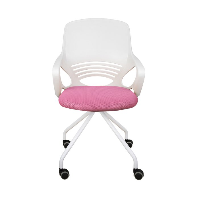 Кресло поворотное Indigo бело-розового цвета