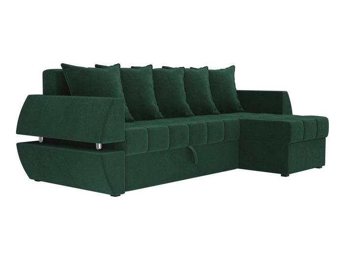 Угловой диван-кровать Атлантида зеленого цвета