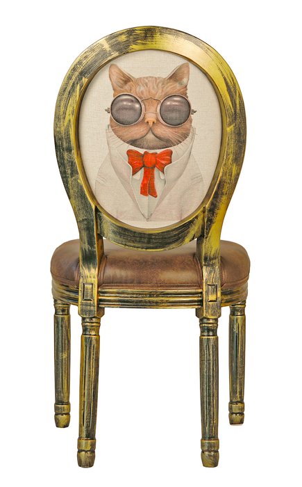 Стул Volker golden cat с каркасом золотого цвета - лучшие Обеденные стулья в INMYROOM