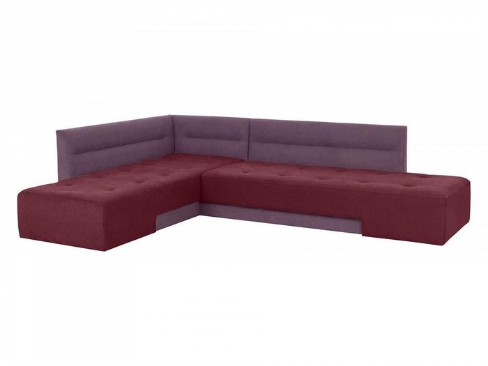 Угловой диван-кровать London фиолетово-бордового цвета