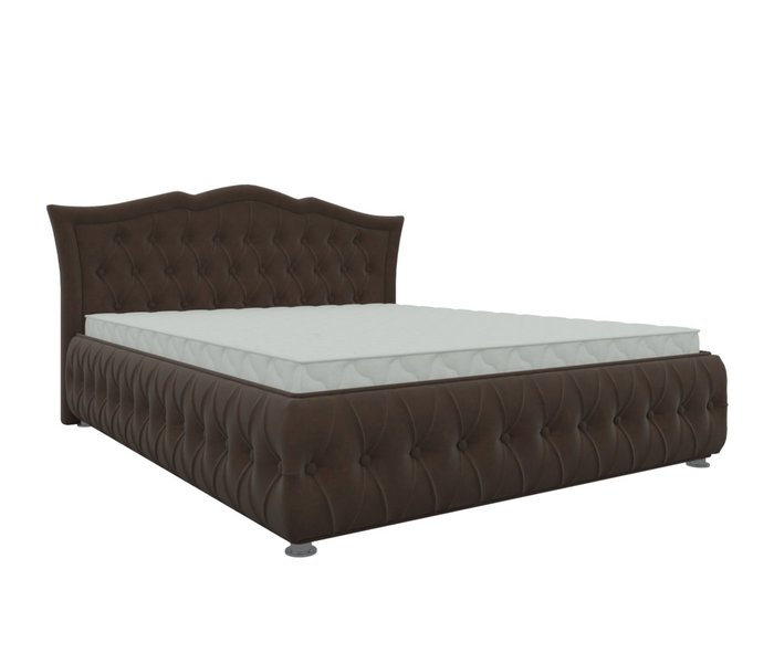 Кровать Герда 180х200 темно-коричневого цвета с подъемным механизмом