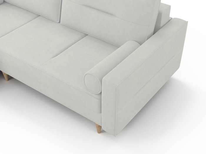 Угловой диван-кровать Вестор светло-серого цвета