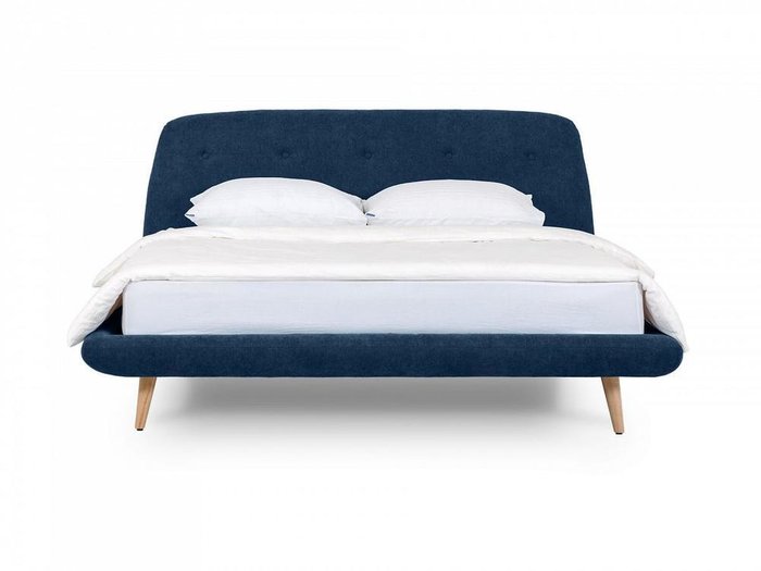 Кровать Loa синего цвета 160x200