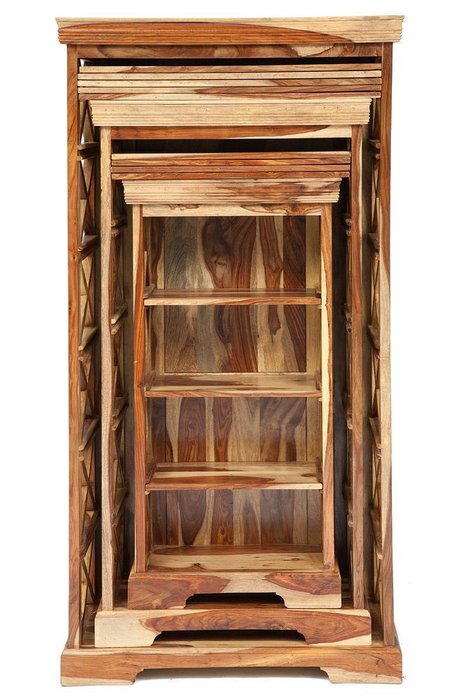  набор из трех шкафов для книг Бомбей коричневого цвета