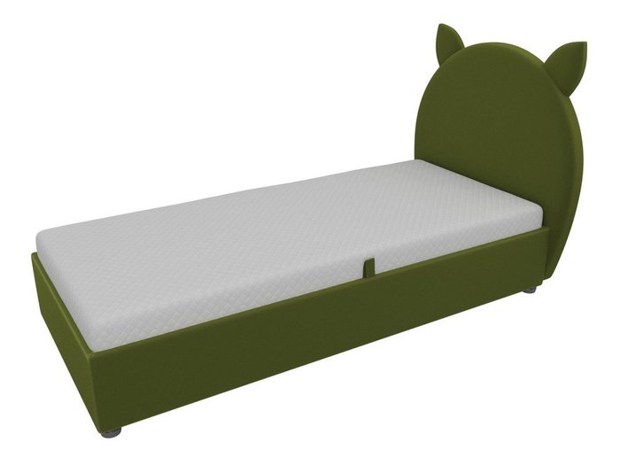 Детская кровать Бриони 82х188 зеленого цвета с подъемным механизмом 
