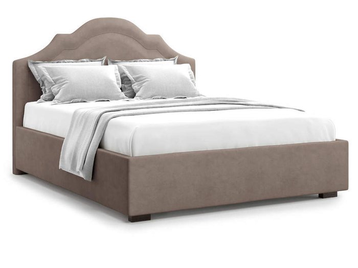 Кровать Madzore без подъемного механизма 140х200 коричневого цвета