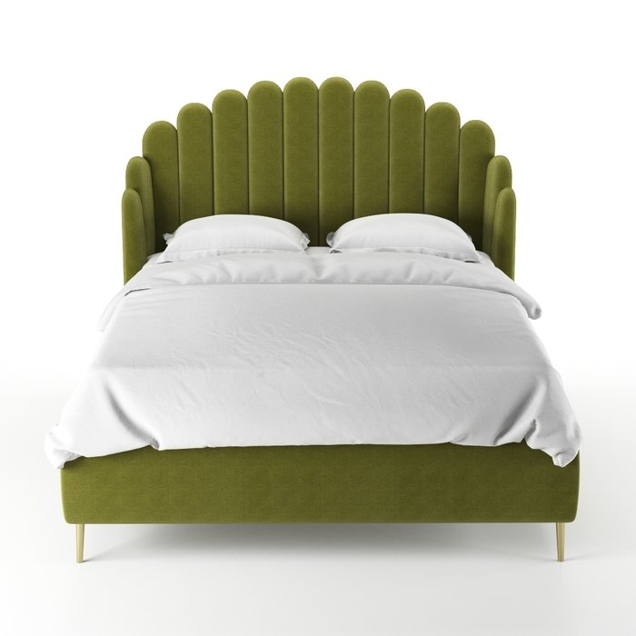 Кровать Amira 160х200 зеленого цвета 