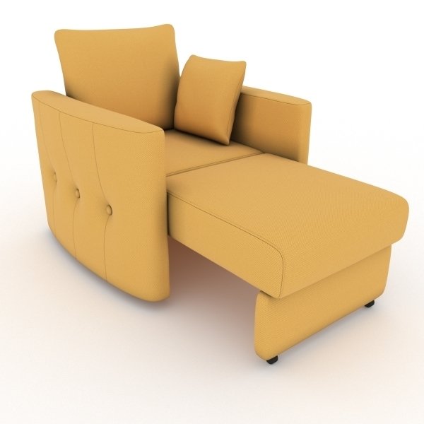 Кресло-кровать Luna желтого цвета