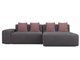 Угловой диван-кровать Portu темно-серого цвета