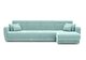 Угловой диван-кровать голубого цвета
