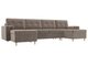 Угловой диван-кровать Белфаст коричневого цвета (тик-так) 