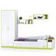 Детская спальня Альфа бело-зеленого цвета