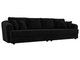 Прямой диван-кровать Милтон черного цвета