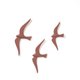 Комплект из трех настенных украшений птицы Tuga красного цвета