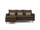 Угловой диван-кровать левый Ron темно-коричневого цвета