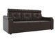 Прямой диван-кровать Джастин коричневого цвета (экокожа)