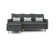 Угловой раскладной диван Ron левый темно-серого цвета