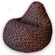 Кресло-мешок Груша XL Гусиная лапка коричневого цвета