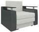 Кресло-кровать Мираж черно-белого цвета (экокожа)