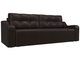 Прямой диван-кровать Итон коричневого цвета (экокожа)