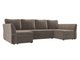 Угловой диван-кровать Гесен коричневого цвета