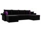 Угловой диван-кровать Милфорд черного цвета