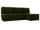 Угловой диван-кровать Поло зеленого цвета