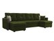 Угловой диван-кровать Валенсия зеленого цвета 