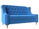 Прямой диван Бронкс синего цвета