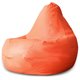 Кресло-мешок Груша 2XL в обивке из экокожи оранжевого цвета