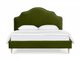 Кровать Queen II Victoria L 160х200 зеленого цвета с бежевыми ножками