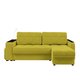 Угловой диван-кровать с пуфом Киль зеленого цвета