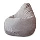 Кресло-мешок Груша L в обивке из микровельвета серого цвета